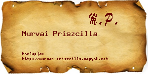 Murvai Priszcilla névjegykártya